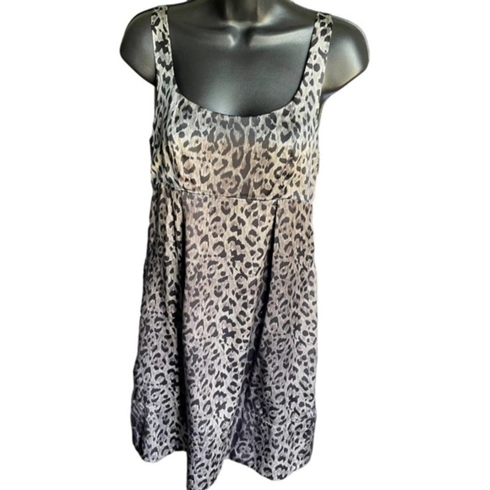 The Limited 100% Silk Gray Cheetah Print Dress Size 4